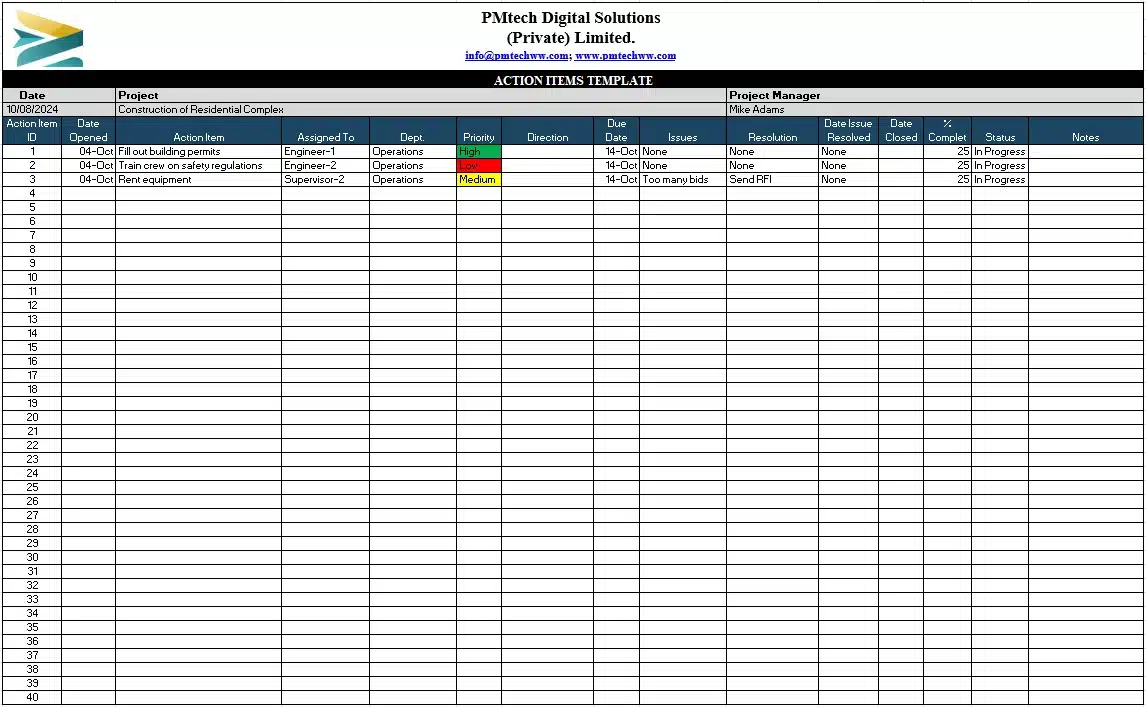 action item template